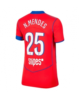 Billige Fotballdrakt Paris Saint-Germain Nuno Mendes #25 Replika Tredjedrakt Dame 2025-26 Kortermet Billige Fotballdrakt Paris Saint-Germain Nuno Mendes #25 Replika Tredjedrakt Dame 2025-26 Kortermet